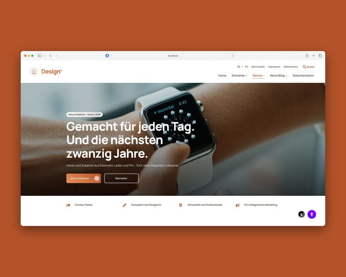 Contao Theme Demo „Online Shop“