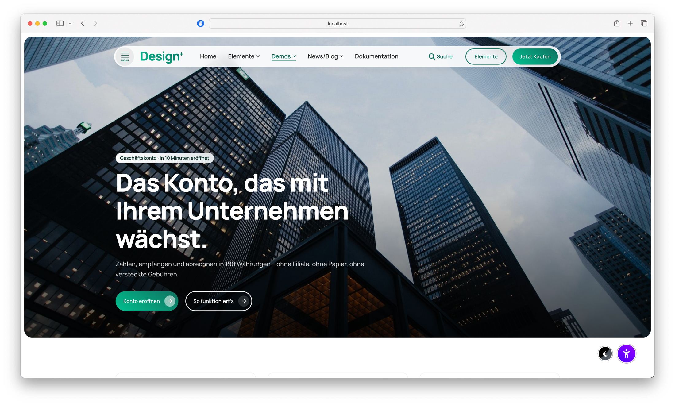 Contao Theme Demo „Finance“