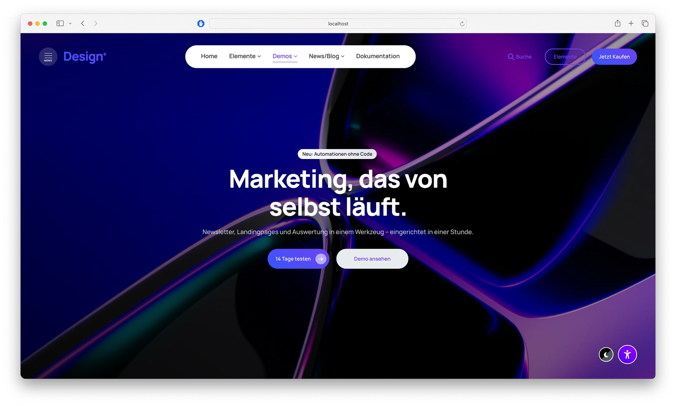 Contao Theme Demo „Software as a Service“
